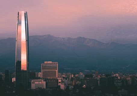 landscape photo of a city skyline at dusk